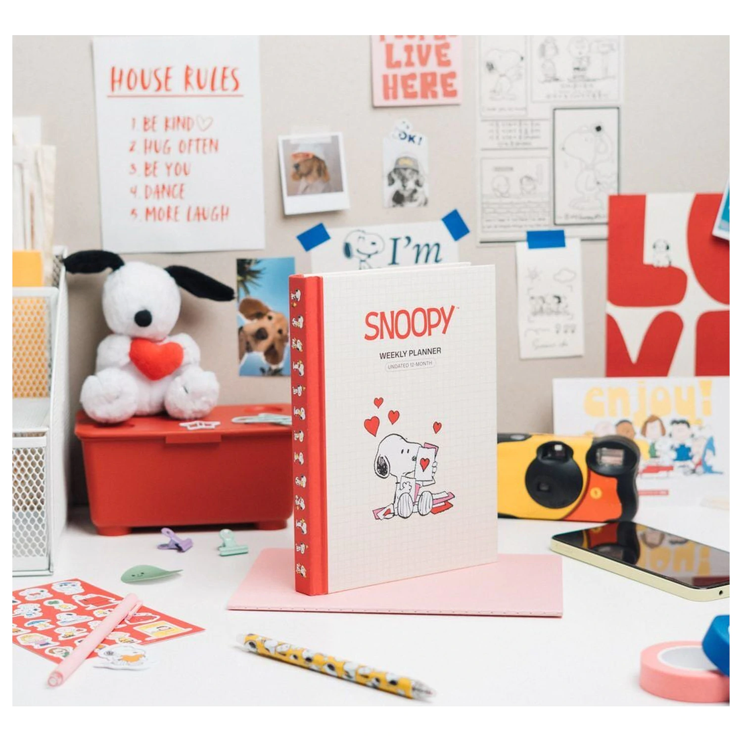 Snoopy A5 tedenski planer brez datuma fotografija izdelka