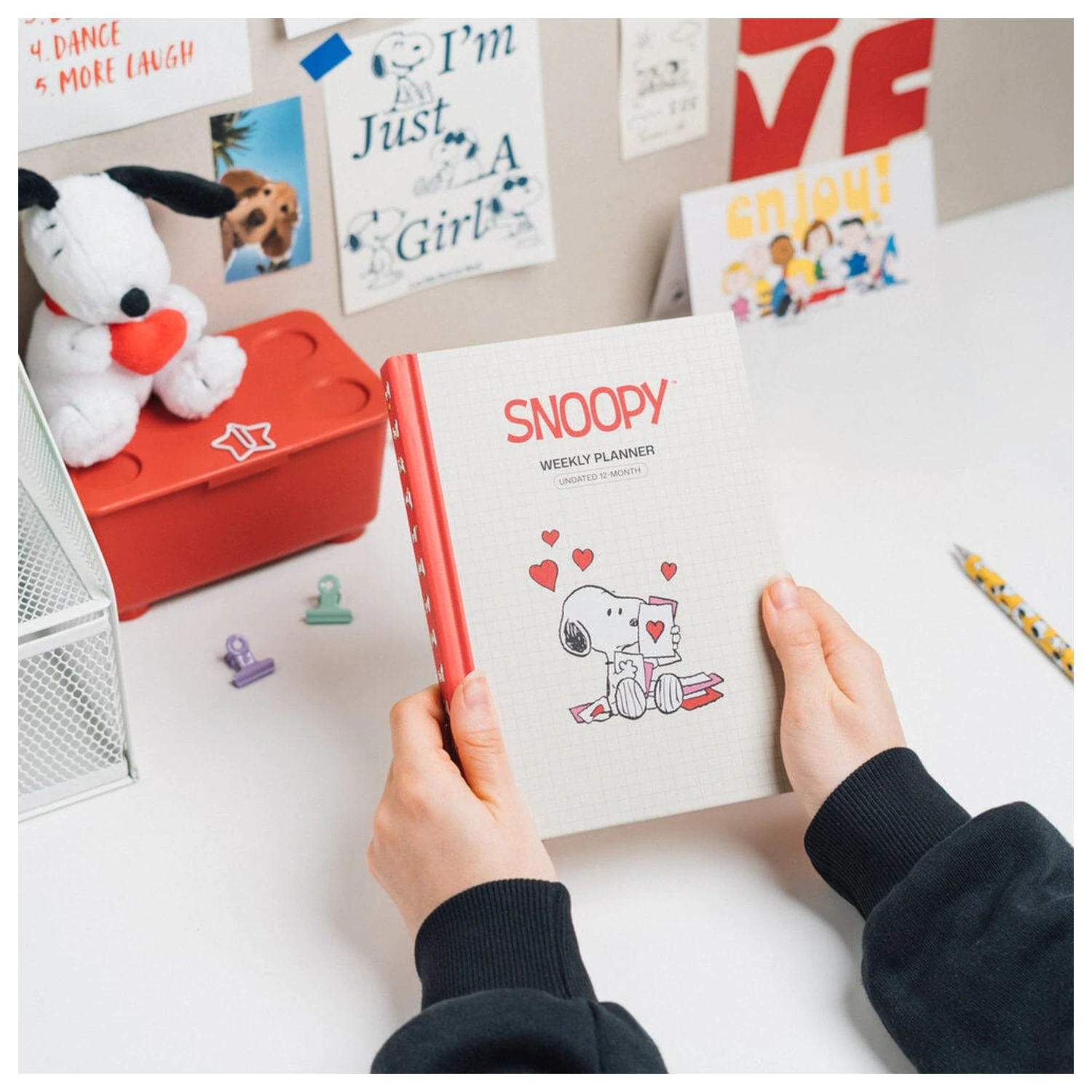 Snoopy A5 tedenski planer brez datuma fotografija izdelka