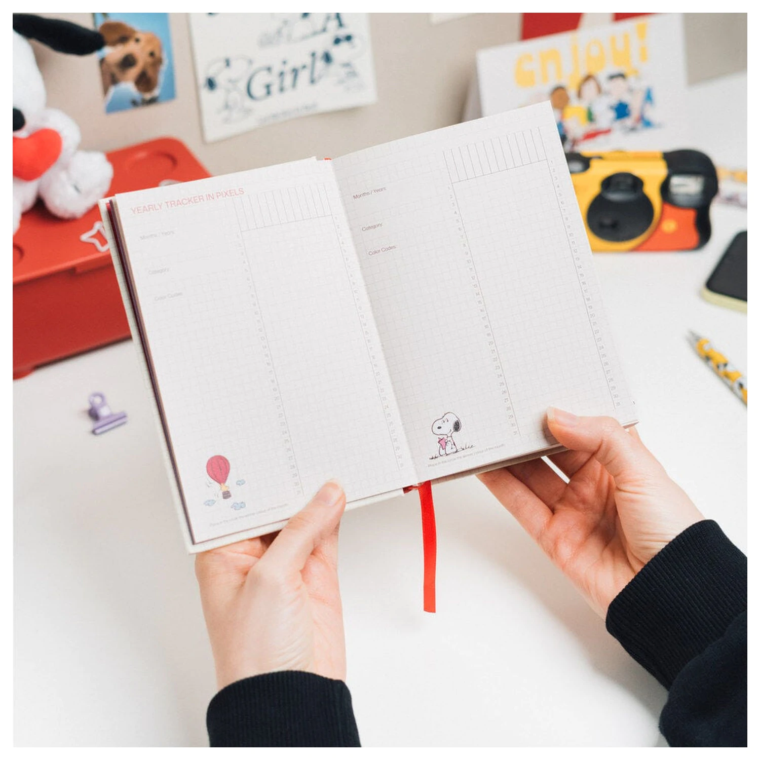 Snoopy A6 nedatirani dnevni planer fotografija izdelka