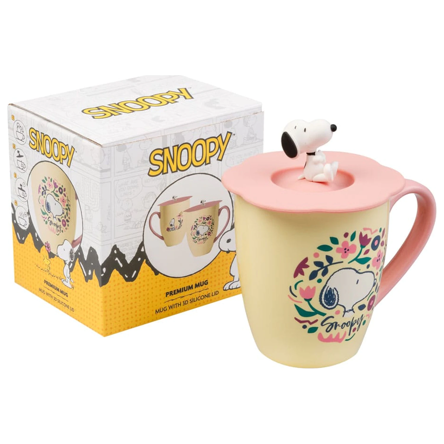 Snoopy premium lonček s pokrovom fotografija izdelka