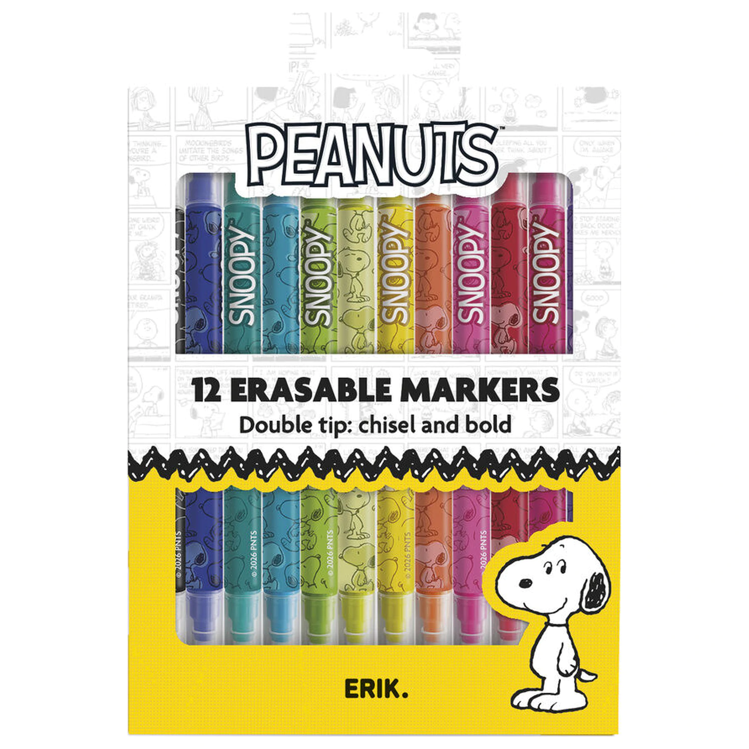 Snoopy Peanuts set 12 izbrisljivih flomastrov fotografija izdelka
