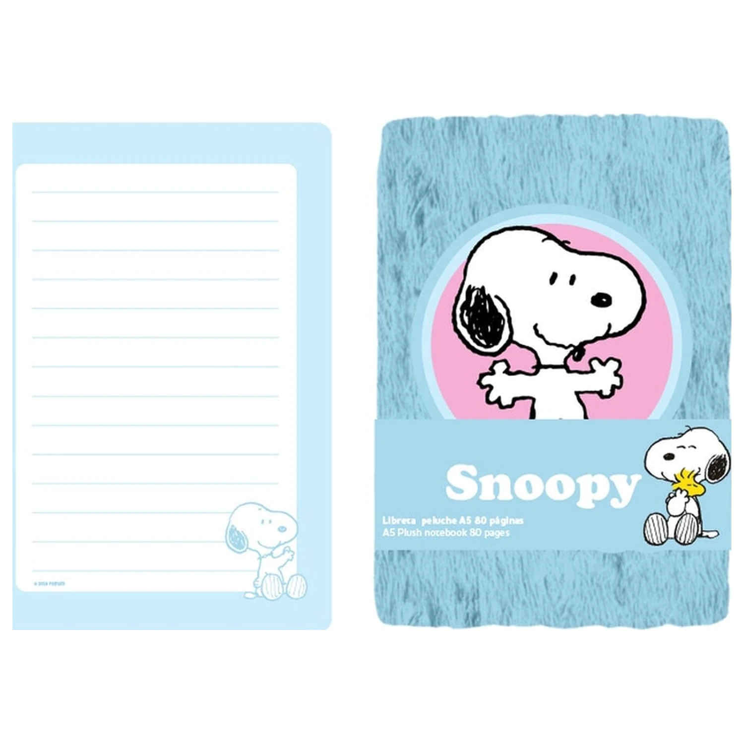 Snoopy Peanuts A5 plišast zvezek fotografija izdelka