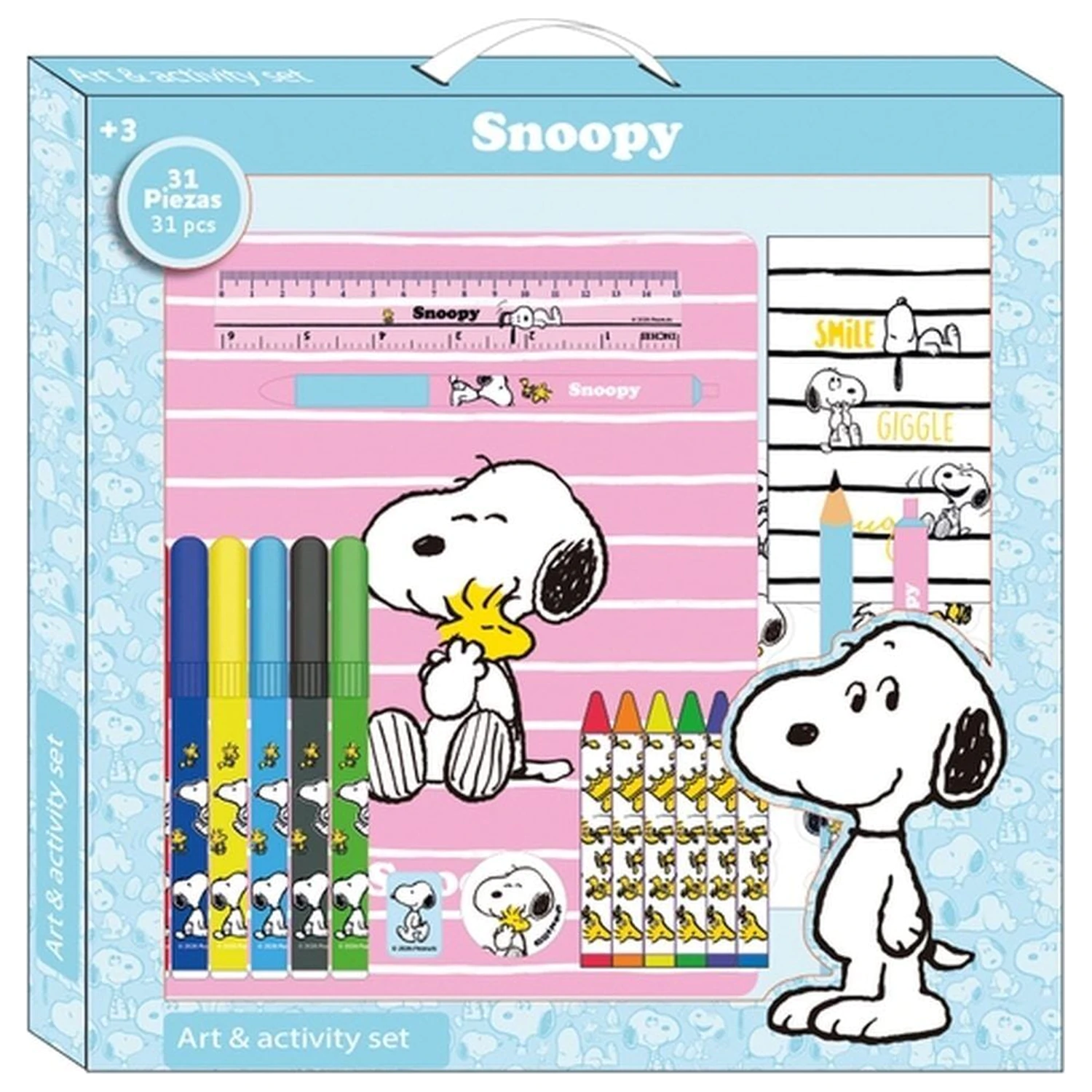 Snoopy Peanuts komplet za aktivnosti 31 kosov fotografija izdelka