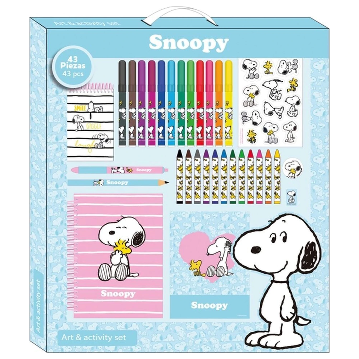 Snoopy Peanuts komplet za aktivnosti 43 kosov fotografija izdelka