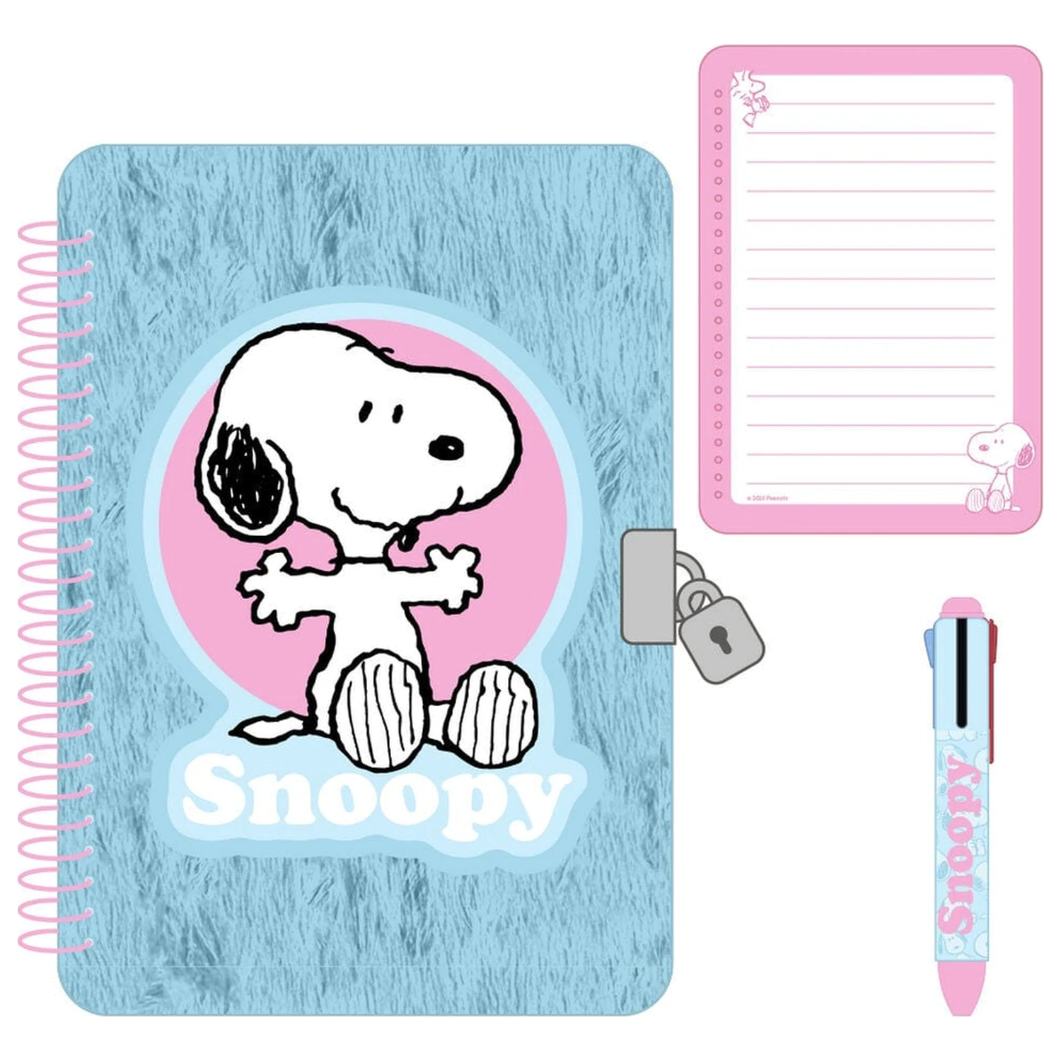 Snoopy Penauts dnevnik + štiribarvno pisalo fotografija izdelka