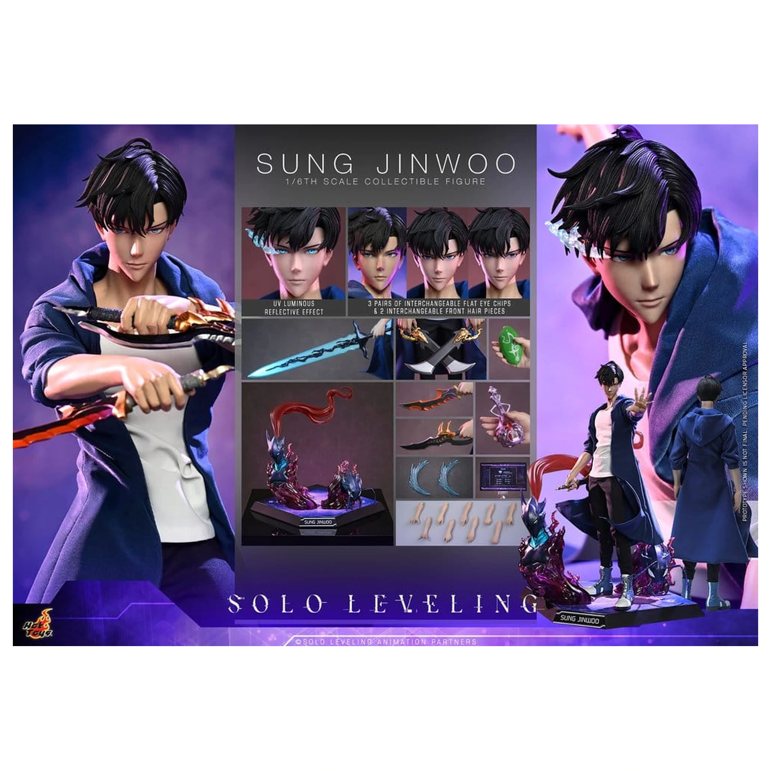Solo Leveling Akcijska figura 1/6 Sung Jinwoo 32 cm fotografija izdelka