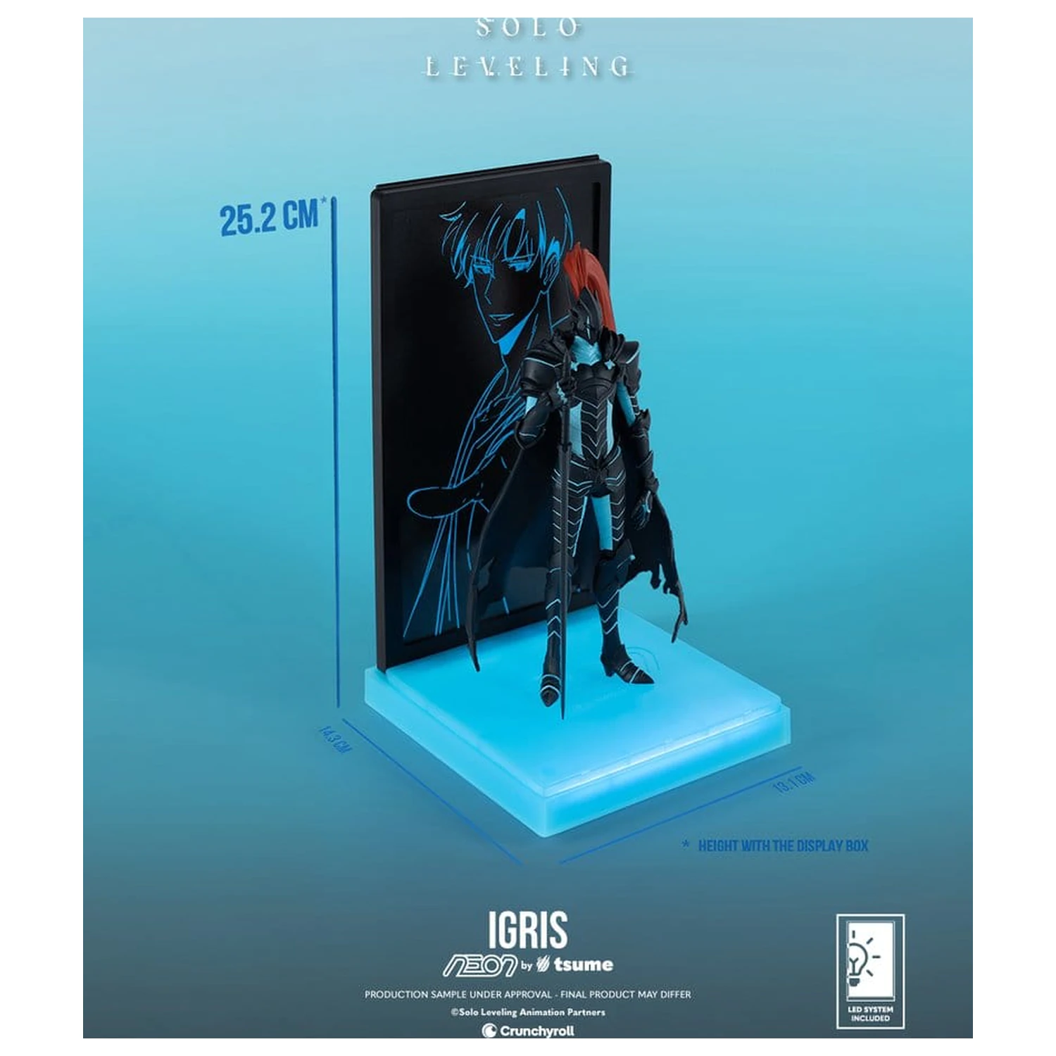 Solo Leveling Neon figura 1/9 Igris 20 cm fotografija izdelka