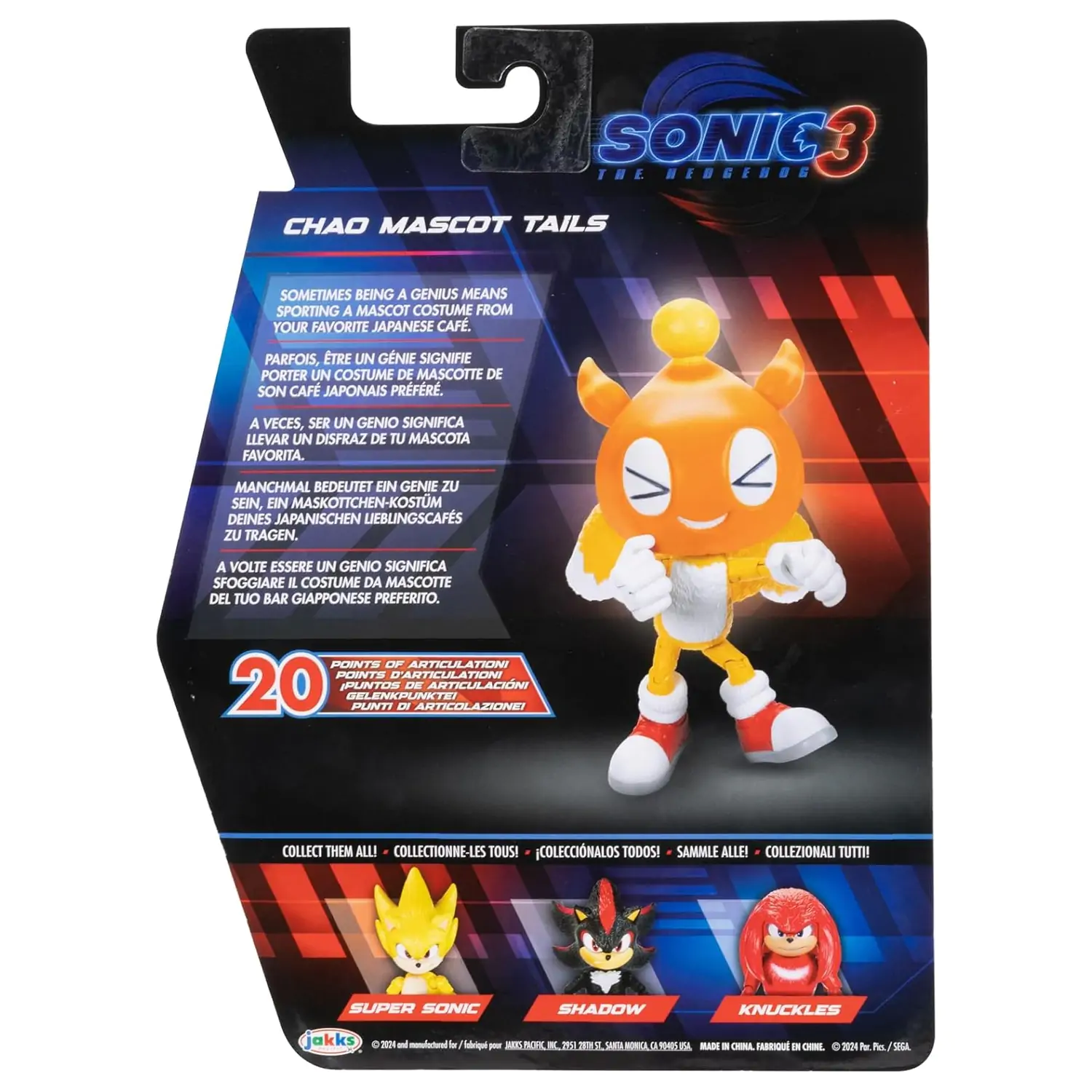 Sonic 3 figure - Chao Mascot Tails fotografija izdelka