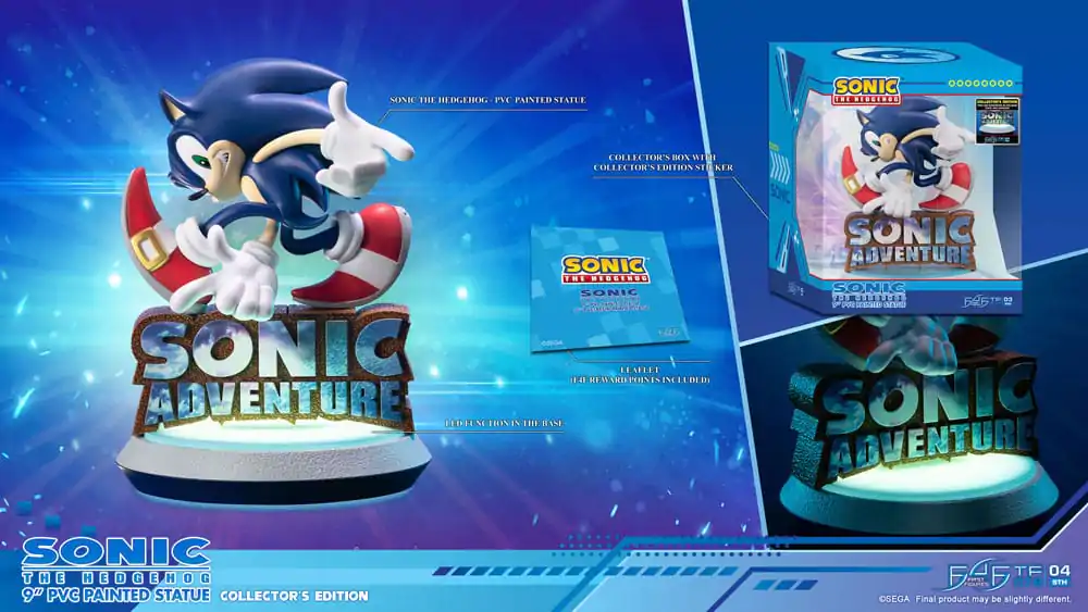 Sonic Adventure PVC Kip Sonic the Hedgehog Collector&#039;s Edition 23 cm fotografija izdelka