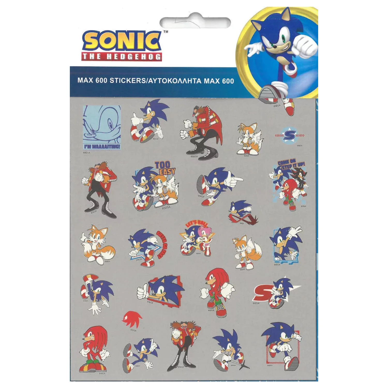 Sonic Fast 600-delni komplet nalepk fotografija izdelka