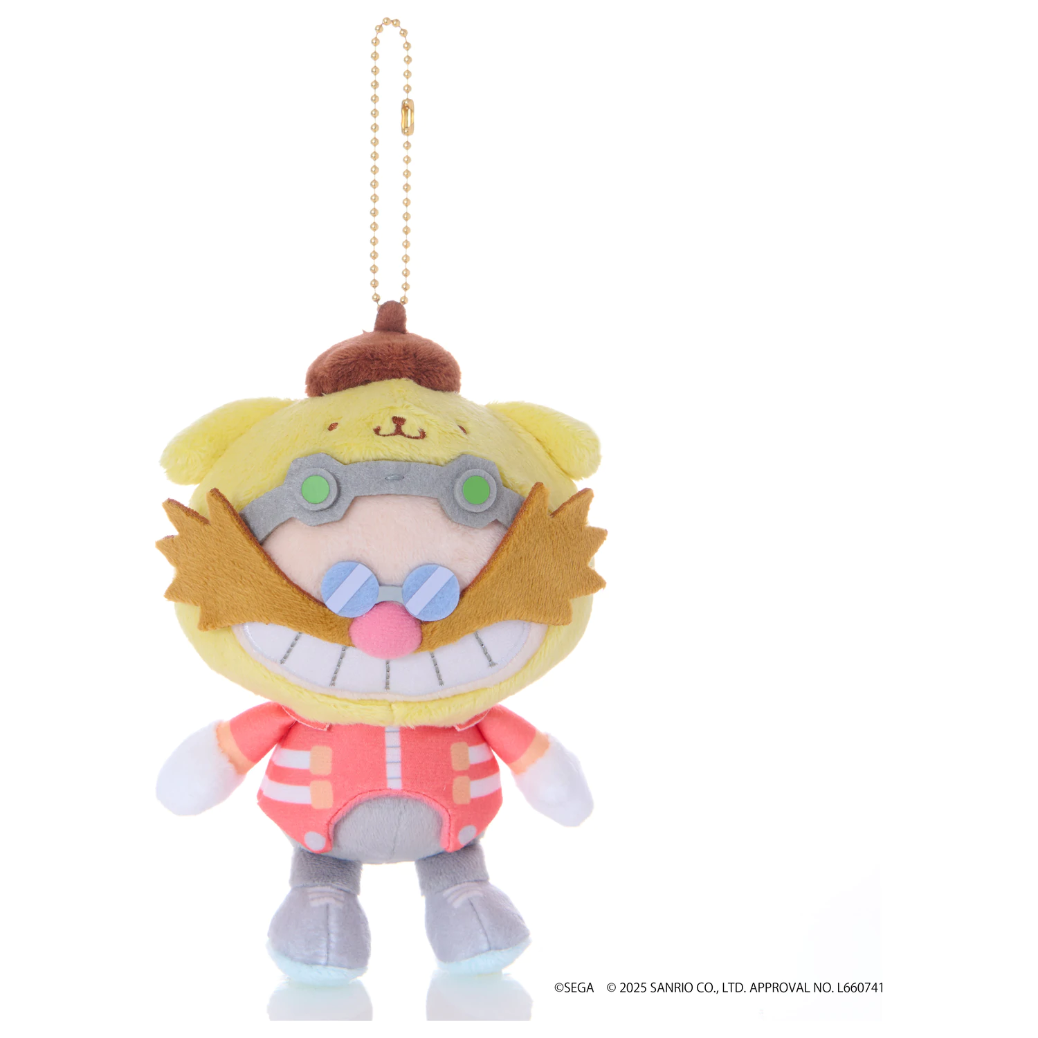 Sonic & Friends x Sanrio Dr. Eggman x P25pxompurin Maskota plišasta igrača 8 cm fotografija izdelka