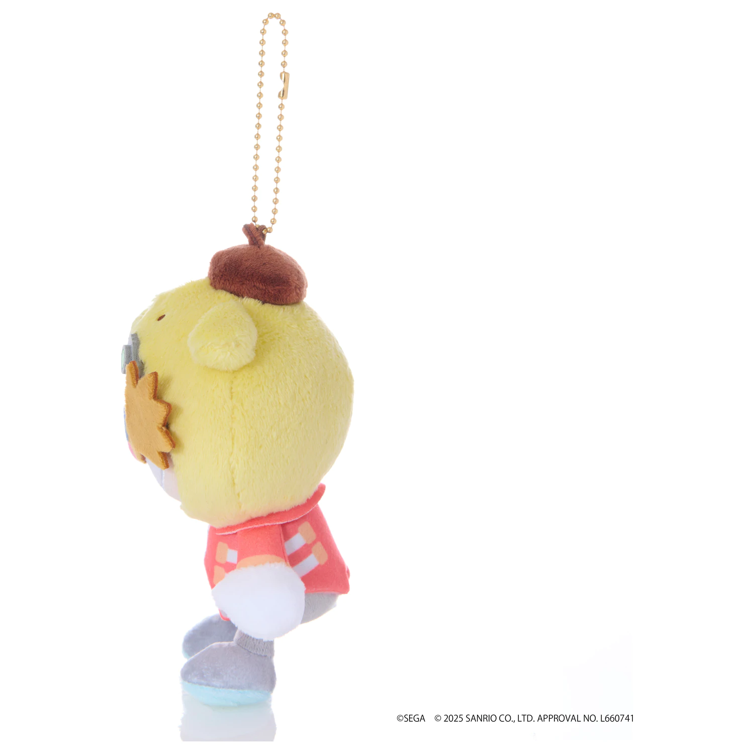 Sonic & Friends x Sanrio Dr. Eggman x P25pxompurin Maskota plišasta igrača 8 cm fotografija izdelka