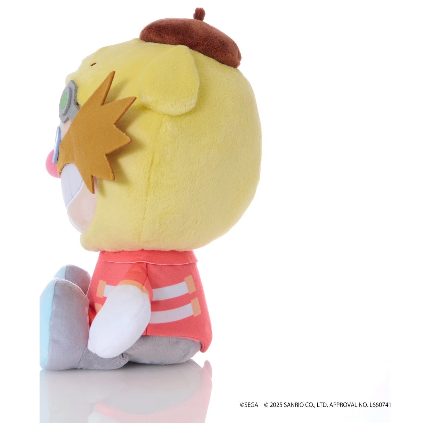Sonic & Friends X Sanrio Dr. Eggman X Pompompurin Plišasta igrača 24cm fotografija izdelka