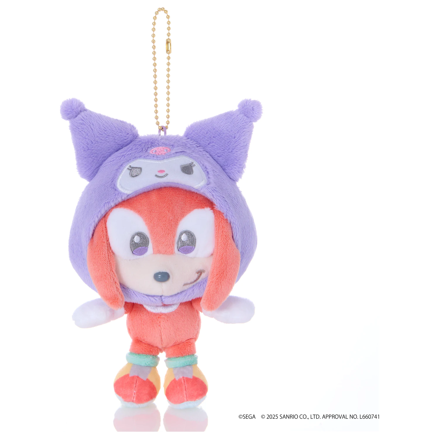 SONIC & FRIENDS X SANRIO Knuckles x Kuromi plišasta maskota 8cm fotografija izdelka