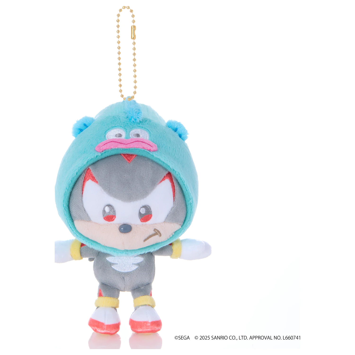 Sonic & Friends X Sanrio Shadow X Hangyodon Maskota Plišasta Igrača 8 cm fotografija izdelka
