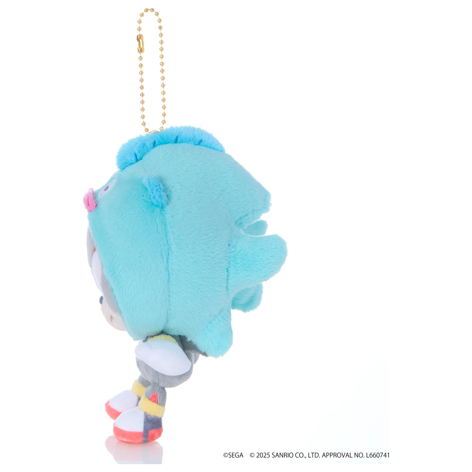 Sonic & Friends X Sanrio Shadow X Hangyodon Maskota Plišasta Igrača 8 cm fotografija izdelka