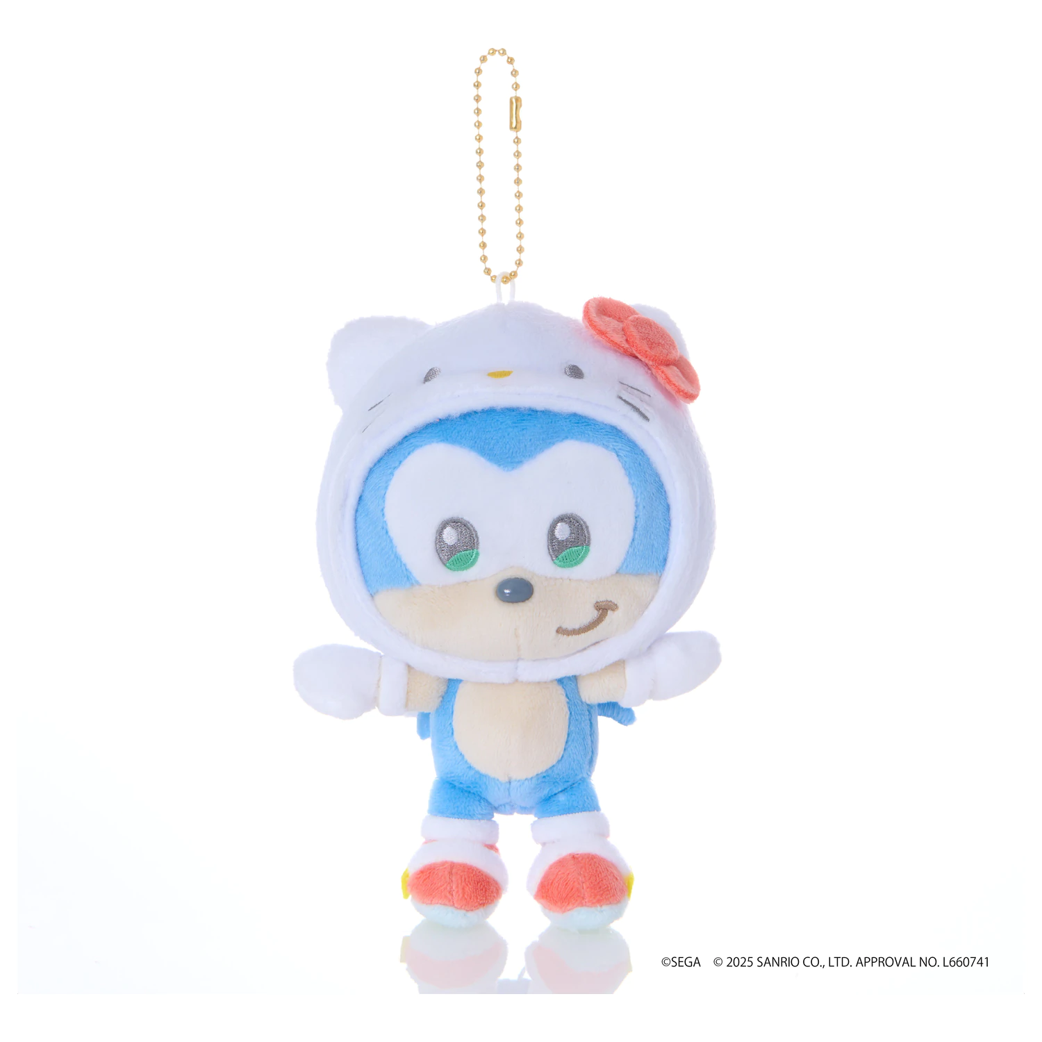 SONIC & FRIENDS x SANRIO Sonic x Hello Kitty maskota plišasta igrača 8 cm fotografija izdelka