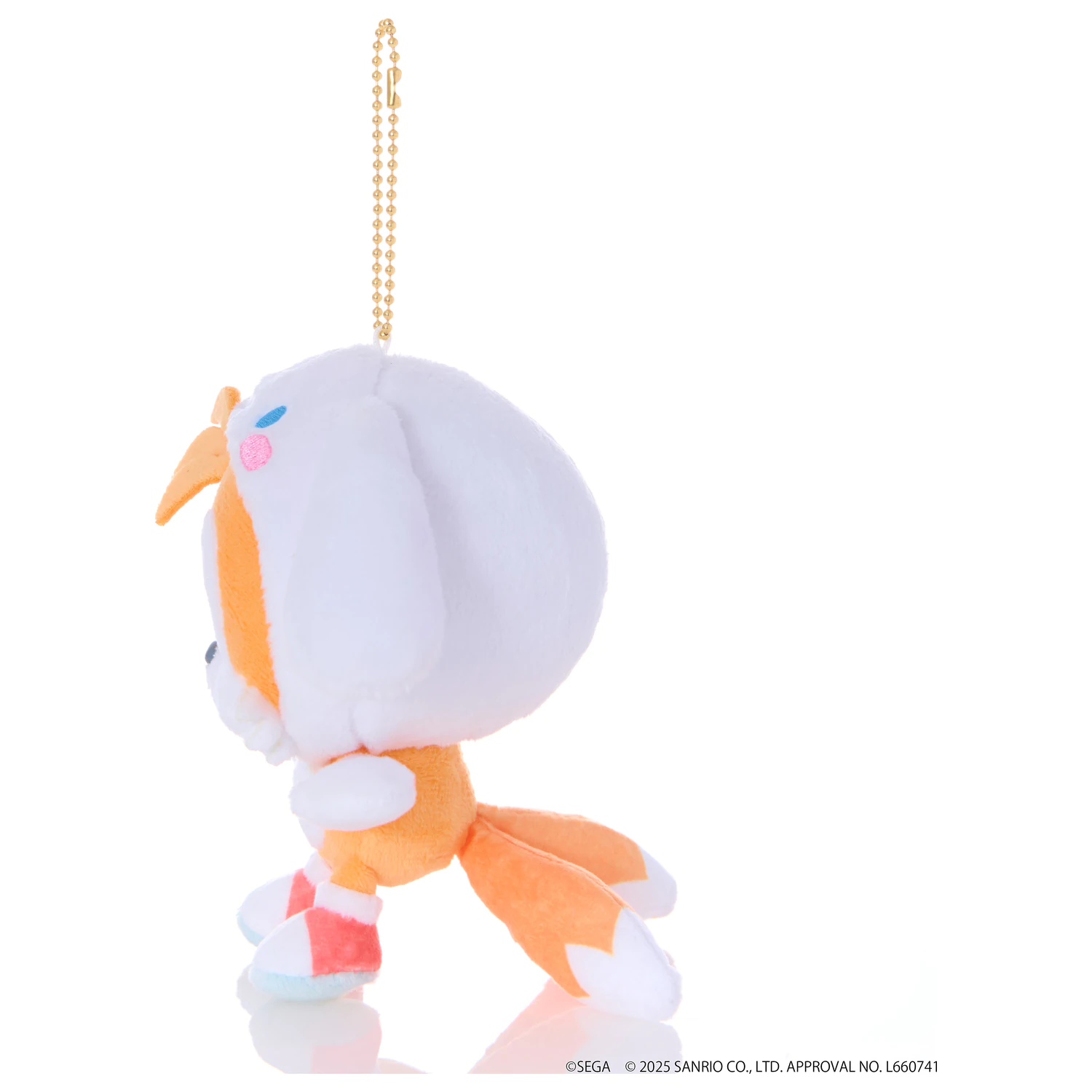 SONIC & FRIENDS x SANRIO Tails x Cinnamoroll Plišasta maskota 8 cm fotografija izdelka