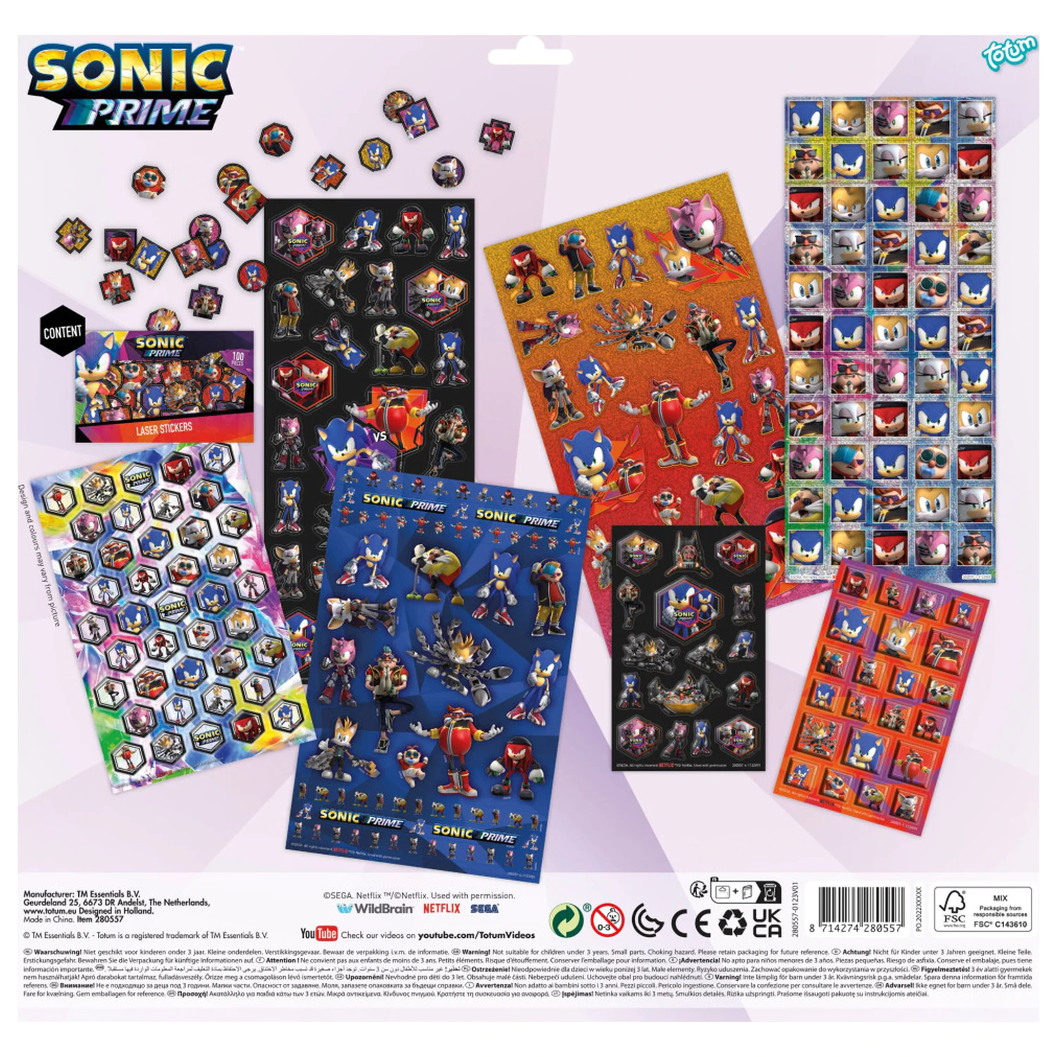 Sonic Prime Super Set nalepk z igračo fotografija izdelka