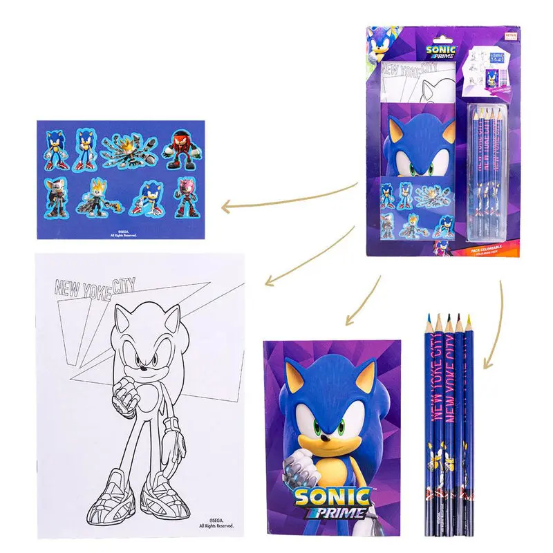 Sonic Prime pisarniški set za barvanje fotografija izdelka