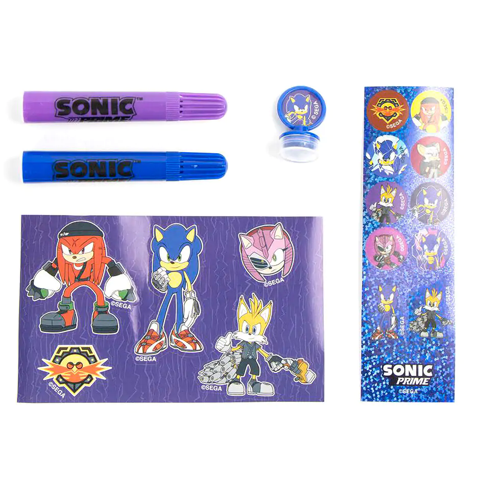 Sonic Prime pobarvanka pisalniški set fotografija izdelka