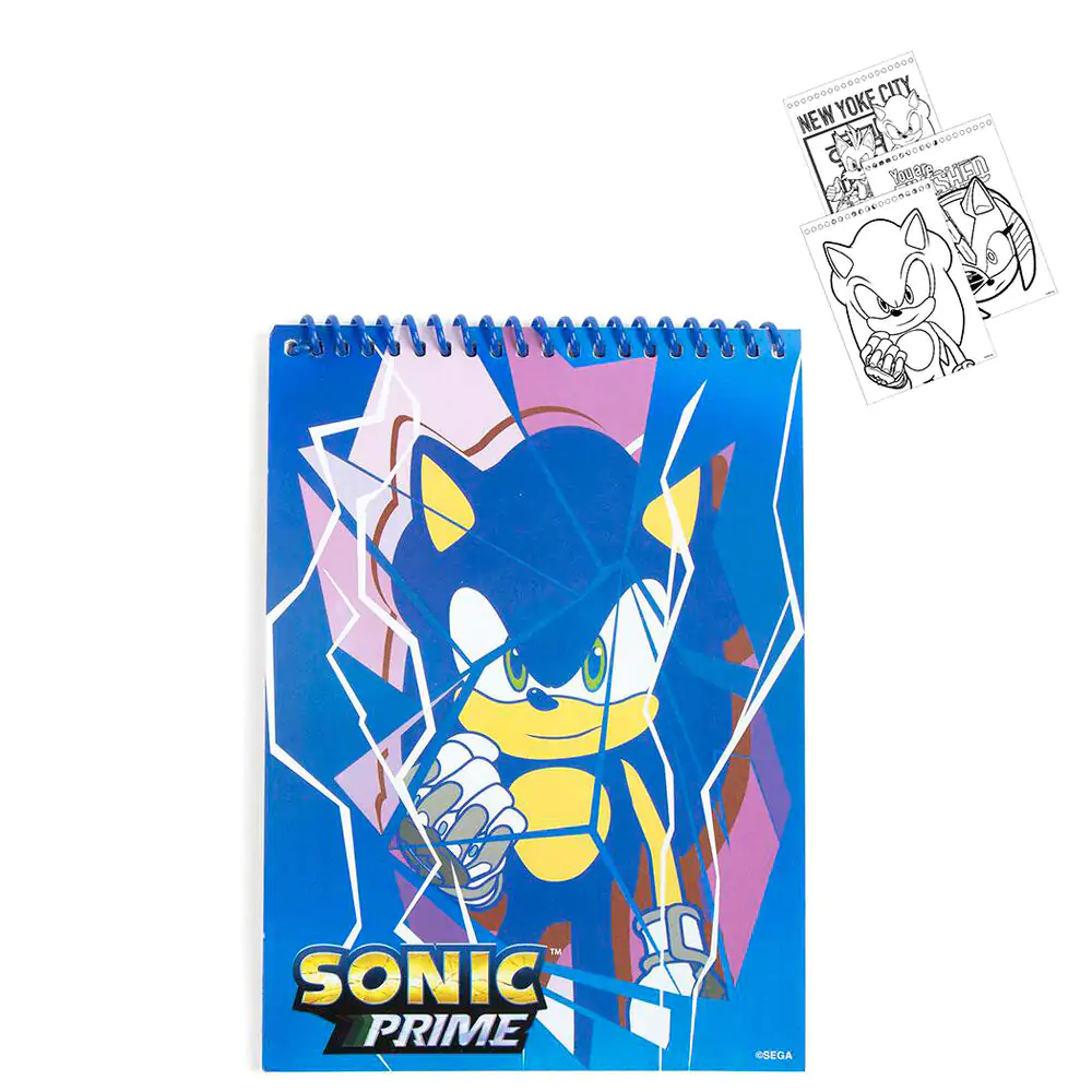 Sonic Prime pobarvanka pisalniški set fotografija izdelka