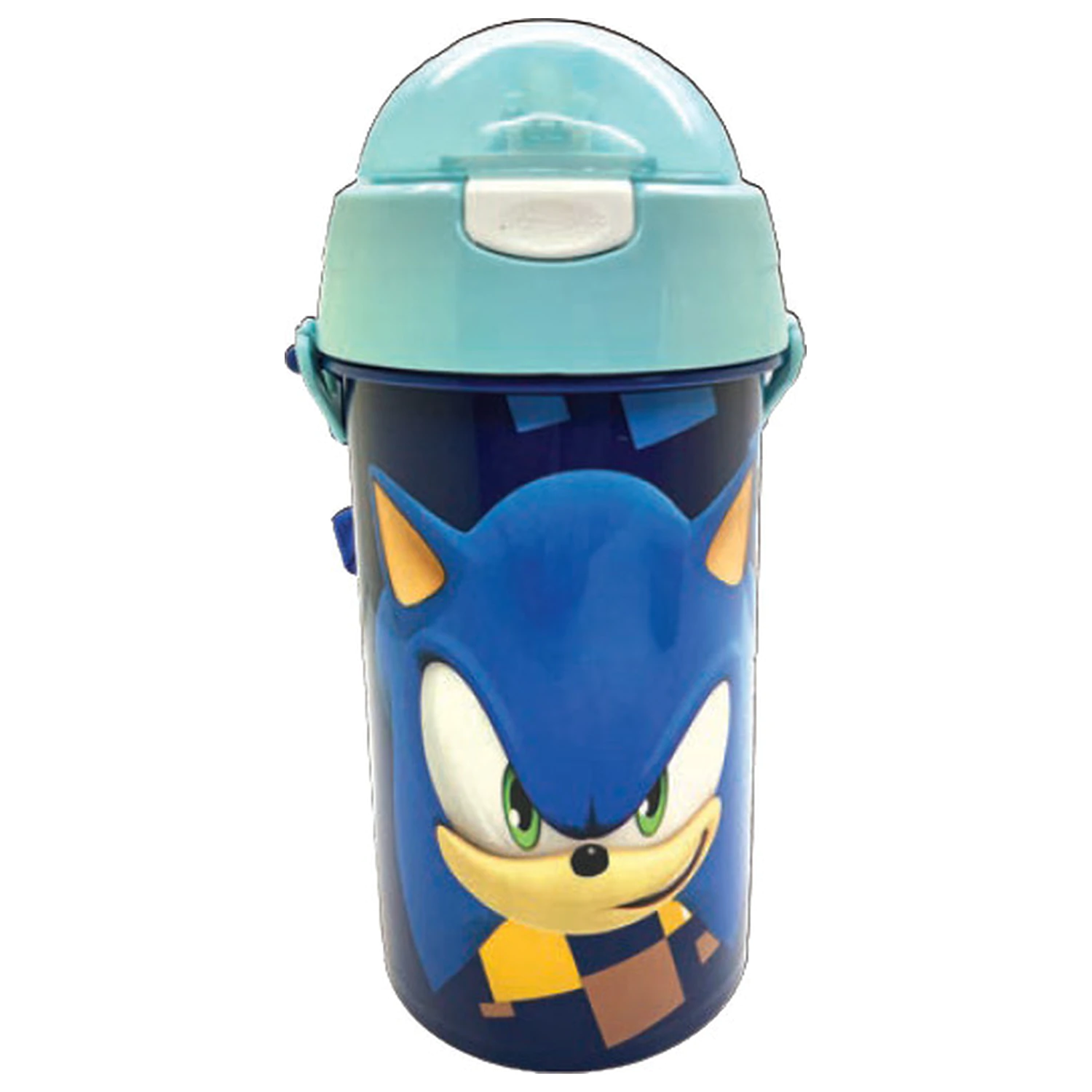 Sonic Speed modra plastična steklenica s slamico in obešalnikom 500 ml fotografija izdelka
