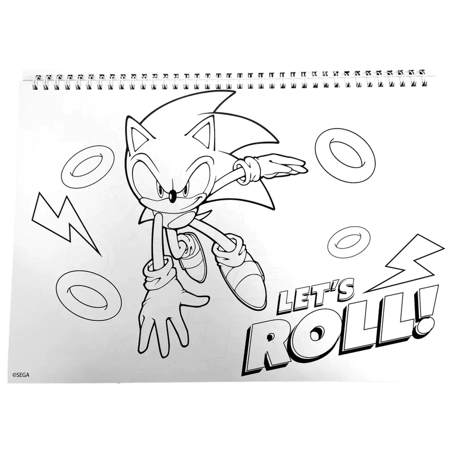 Sonic Speedy A/4 spiralna skicirka s 40 nalepkami fotografija izdelka