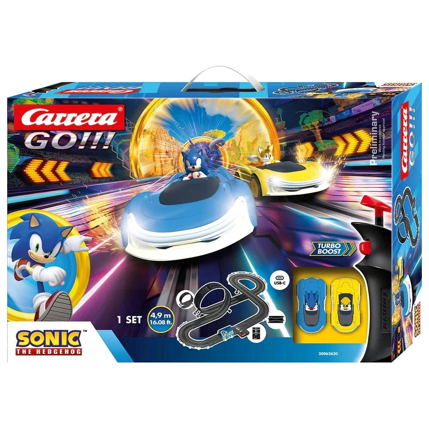 Sonic the Hedgehog Carrera GO!!! Set dirkalne steze Sonic Racing CrossWorlds fotografija izdelka