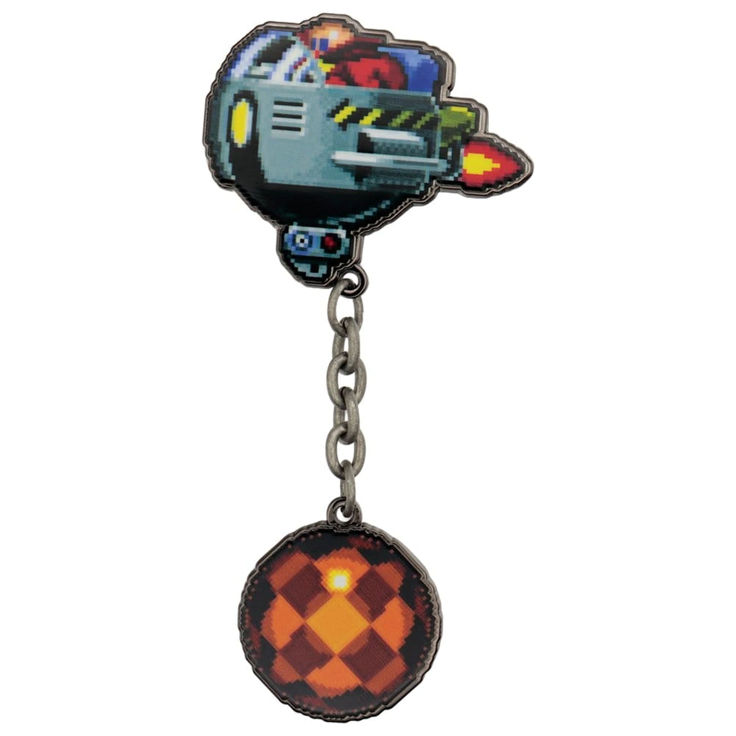 Sonic - The Hedgehog Pin značka Dr. Eggman Egg Mobile Chained fotografija izdelka
