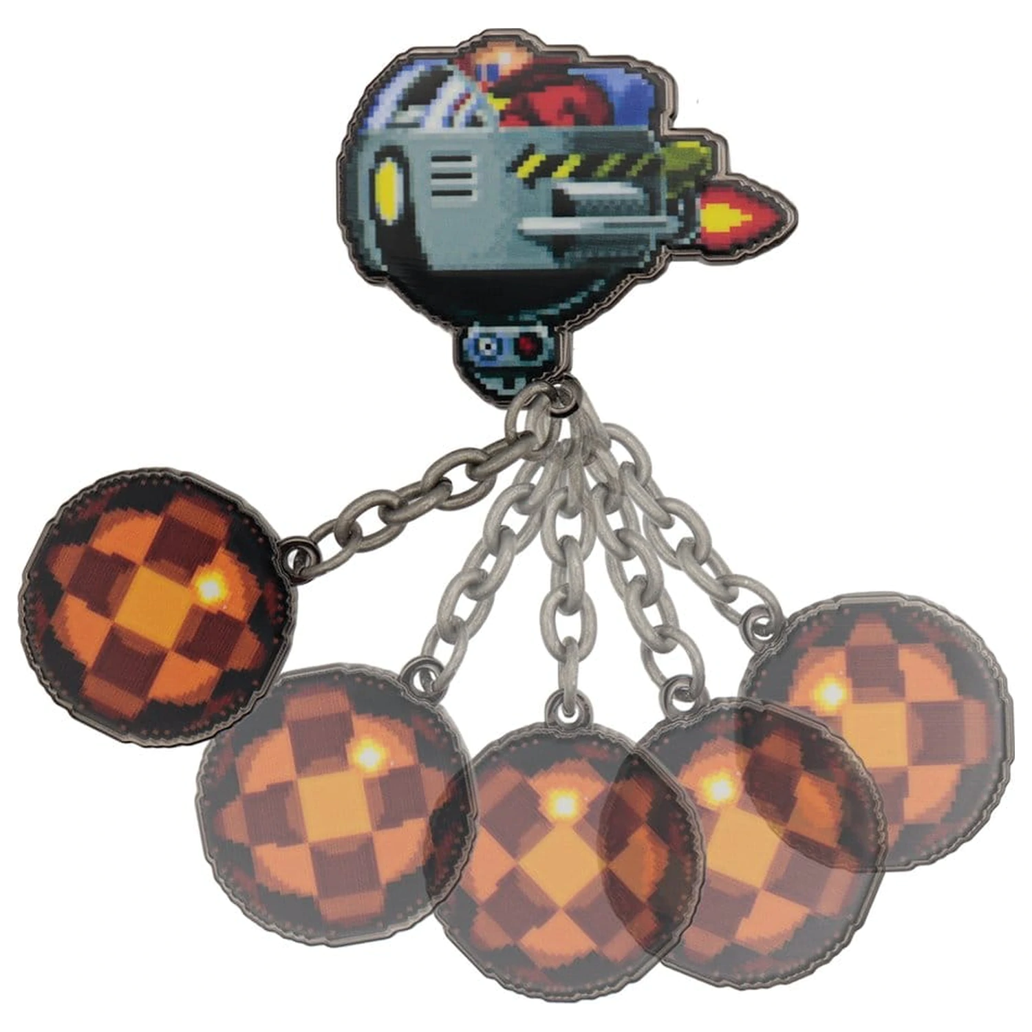 Sonic - The Hedgehog Pin značka Dr. Eggman Egg Mobile Chained fotografija izdelka