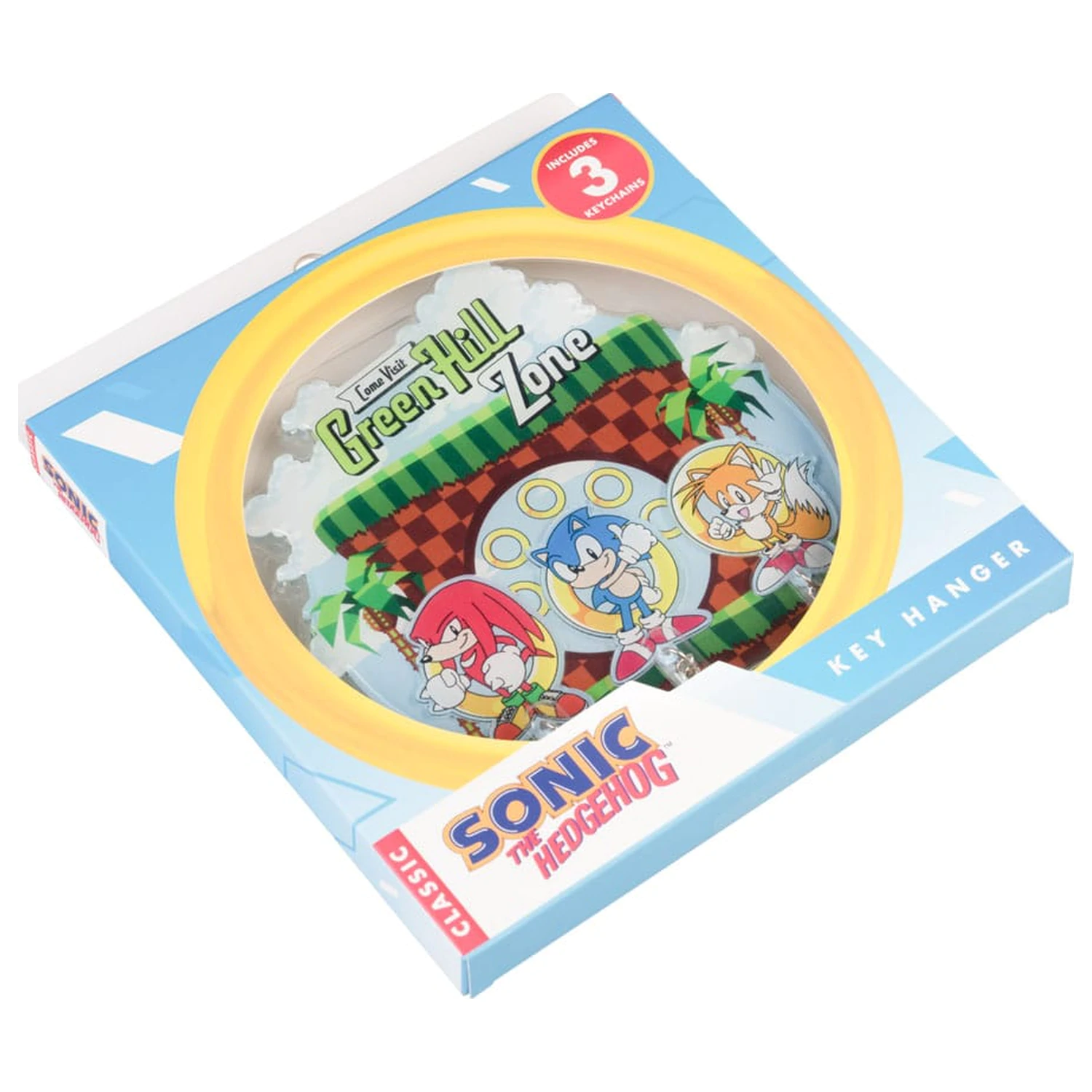 Sonic the Hedgehog stojalo za ključe z 3 obeski za ključe fotografija izdelka