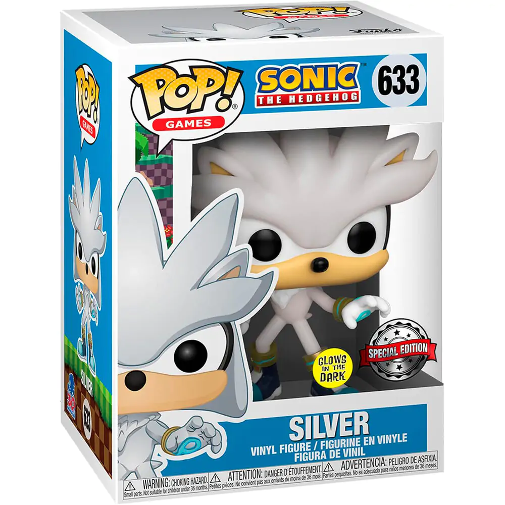 Sonic The Hedgehog Funko POP! Games Vinil Figura Silver The Hedgehog(GW) 9 cm fotografija izdelka