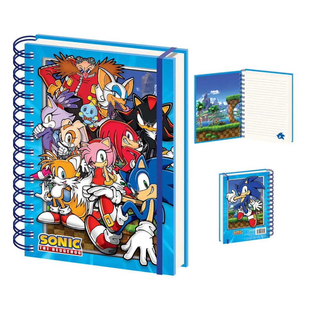 Sonic The Hedgehog spiralni notes A5 Green Hill Zone Gang fotografija izdelka