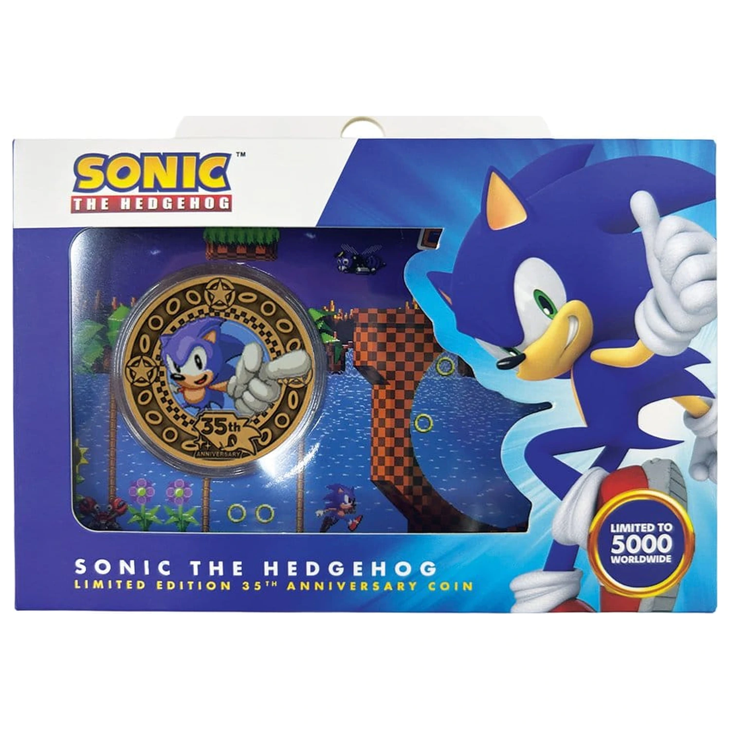 Sonic the Hedgehog Zbirateljski kovanec 35. obletnica Limited Edition fotografija izdelka