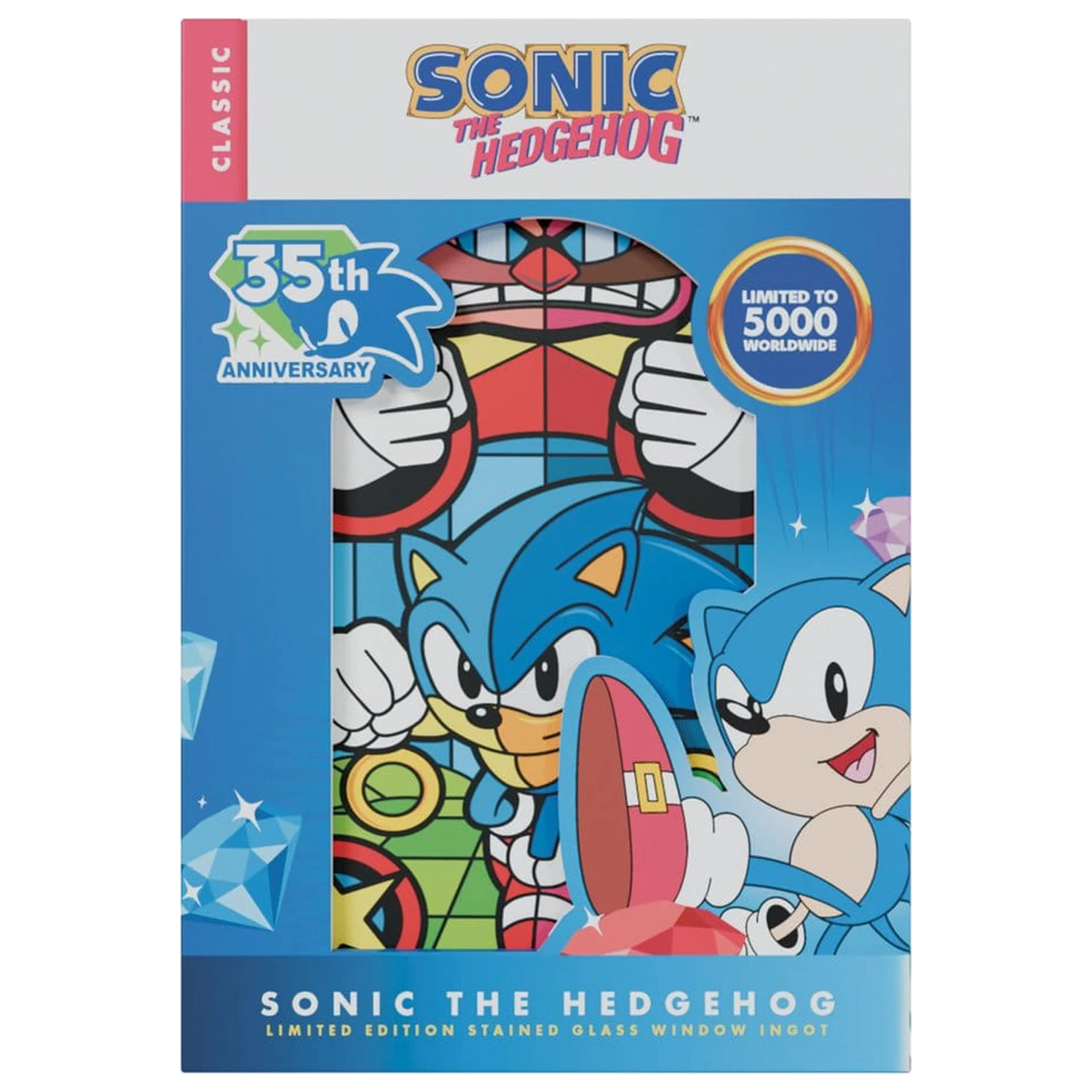 Sonic The Hedgehog Ingot vitraj v slogu okna 60 cm fotografija izdelka