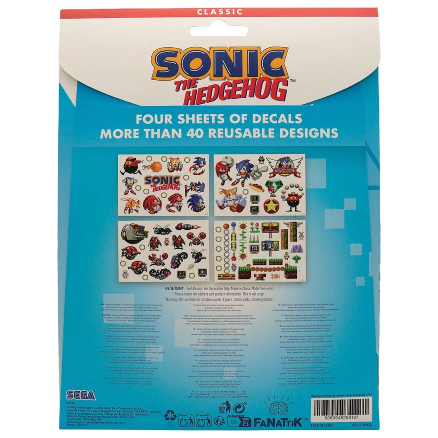 Sonic - The Hedgehog Tehnološki paket nalepk fotografija izdelka