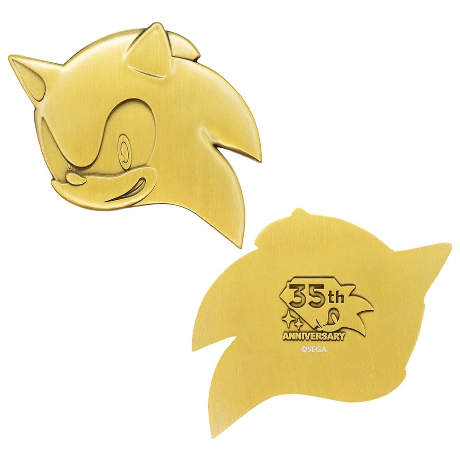 Sonic the Hedgehog Medallion Set 35th Anniversary Then & Now omejena izdaja fotografija izdelka