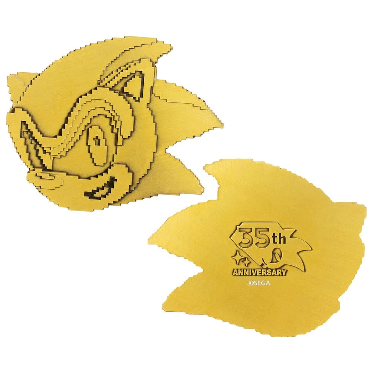 Sonic the Hedgehog Medallion Set 35th Anniversary Then & Now omejena izdaja fotografija izdelka