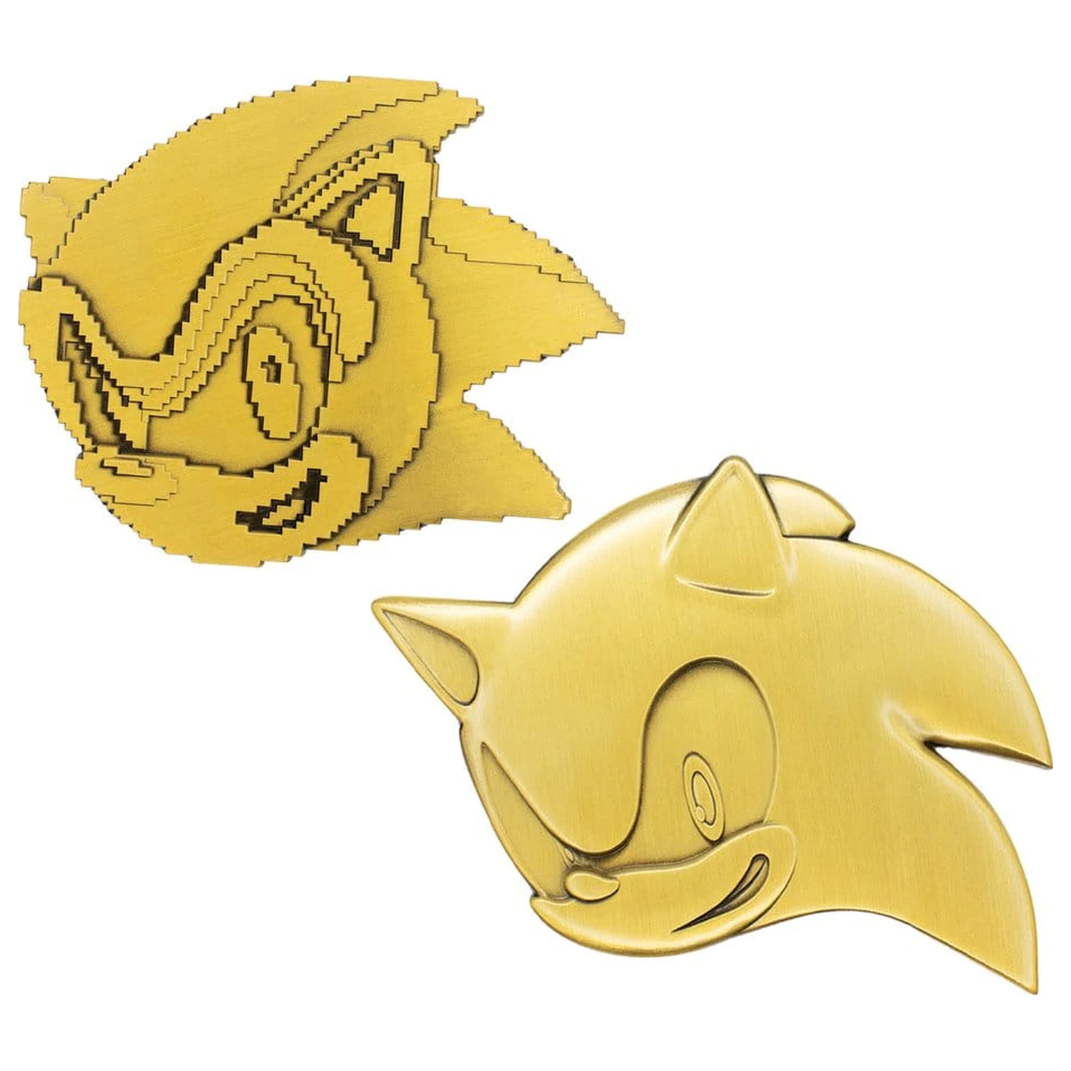 Sonic the Hedgehog Medallion Set 35th Anniversary Then & Now omejena izdaja fotografija izdelka