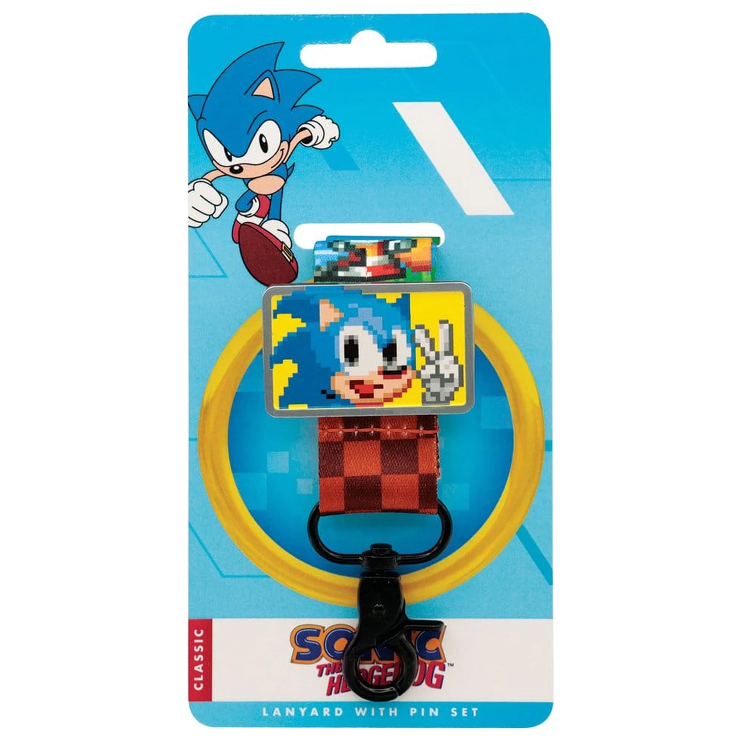 Sonic The Hedgehog Vrvica za vrat in set z značkami pripnjačami fotografija izdelka