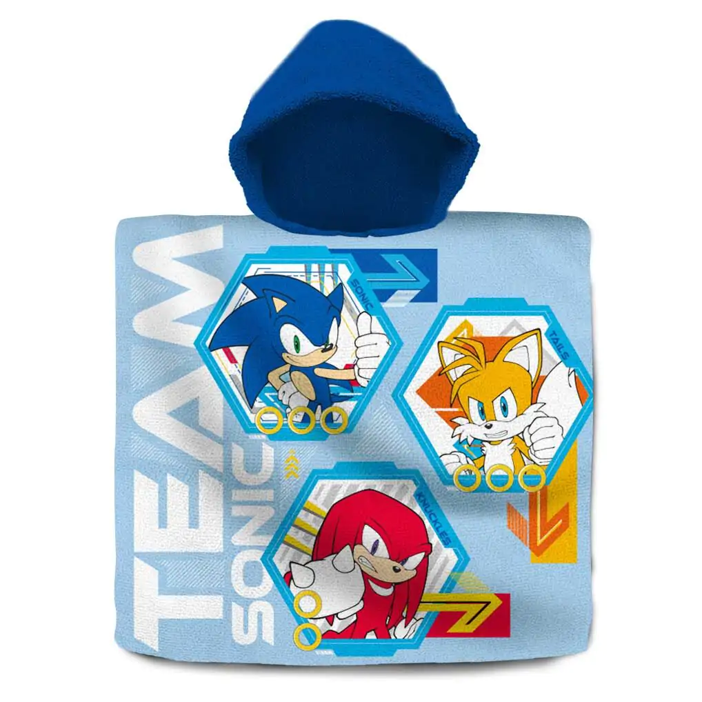 Sonic the Hedgehog bombažna pončo brisača fotografija izdelka