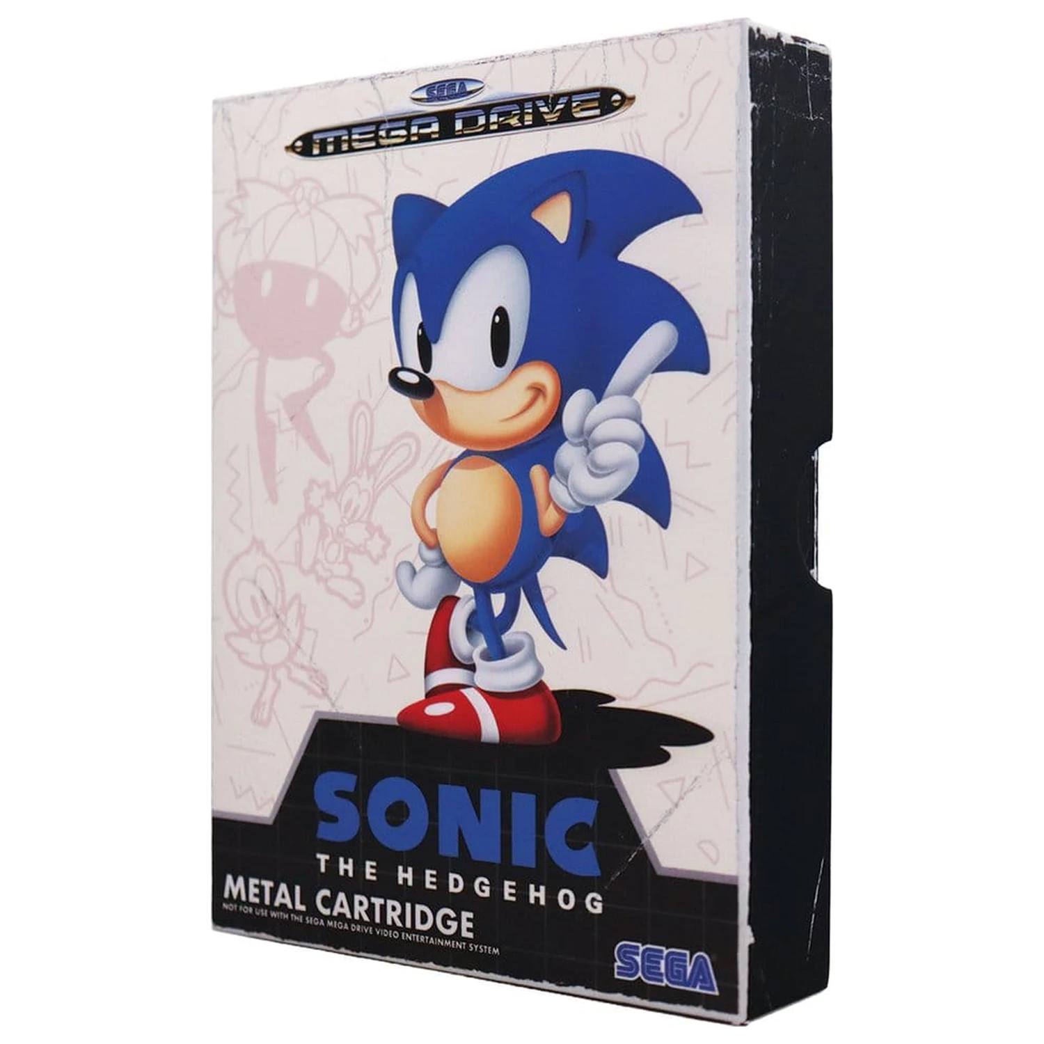 Sonic the Hedgehog replika kartuše za igro omejena izdaja 11 x 7 x 1 cm fotografija izdelka