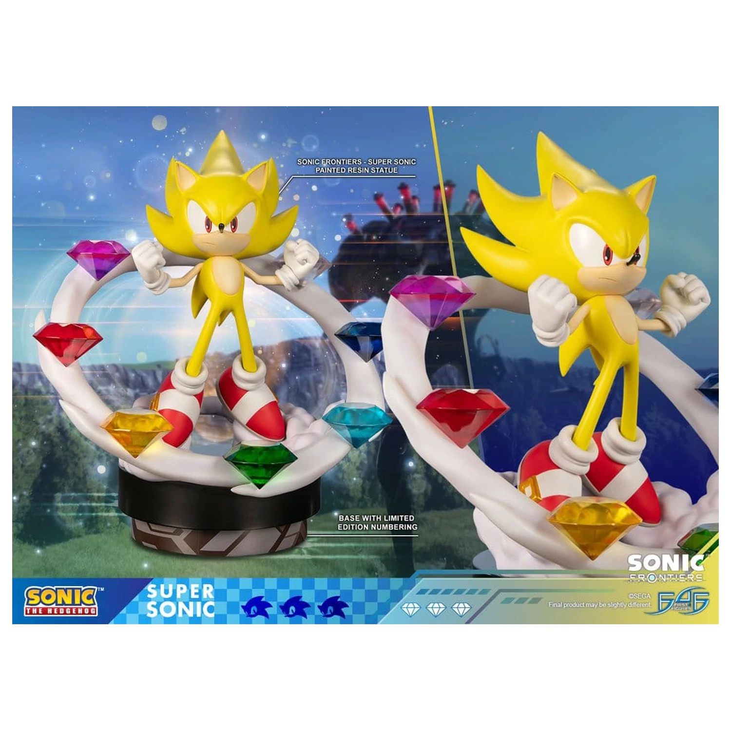 Sonic The Hedgehog Sonic Frontiers smolnata statua Super Sonic 45 cm fotografija izdelka