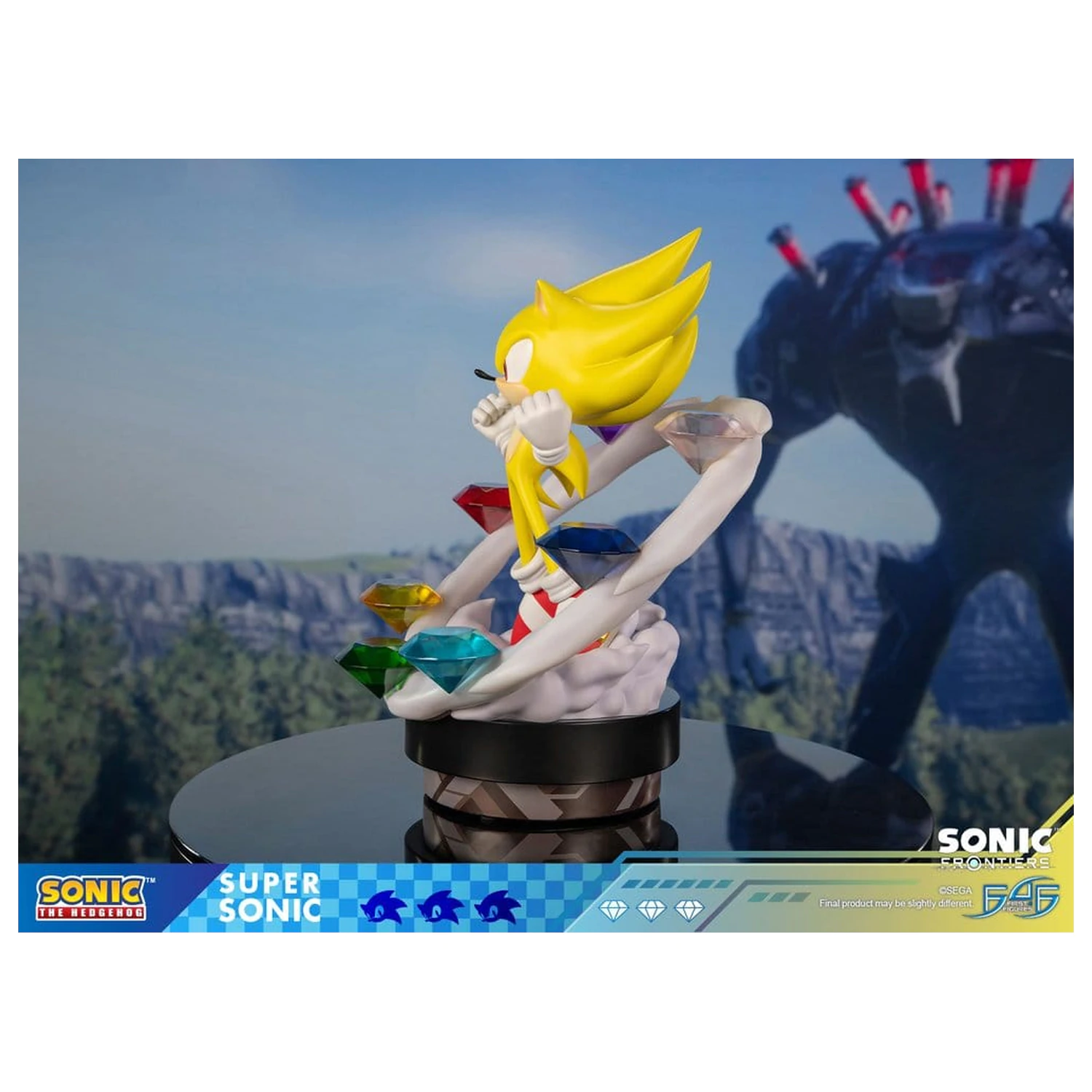 Sonic The Hedgehog Sonic Frontiers smolnata statua Super Sonic 45 cm fotografija izdelka