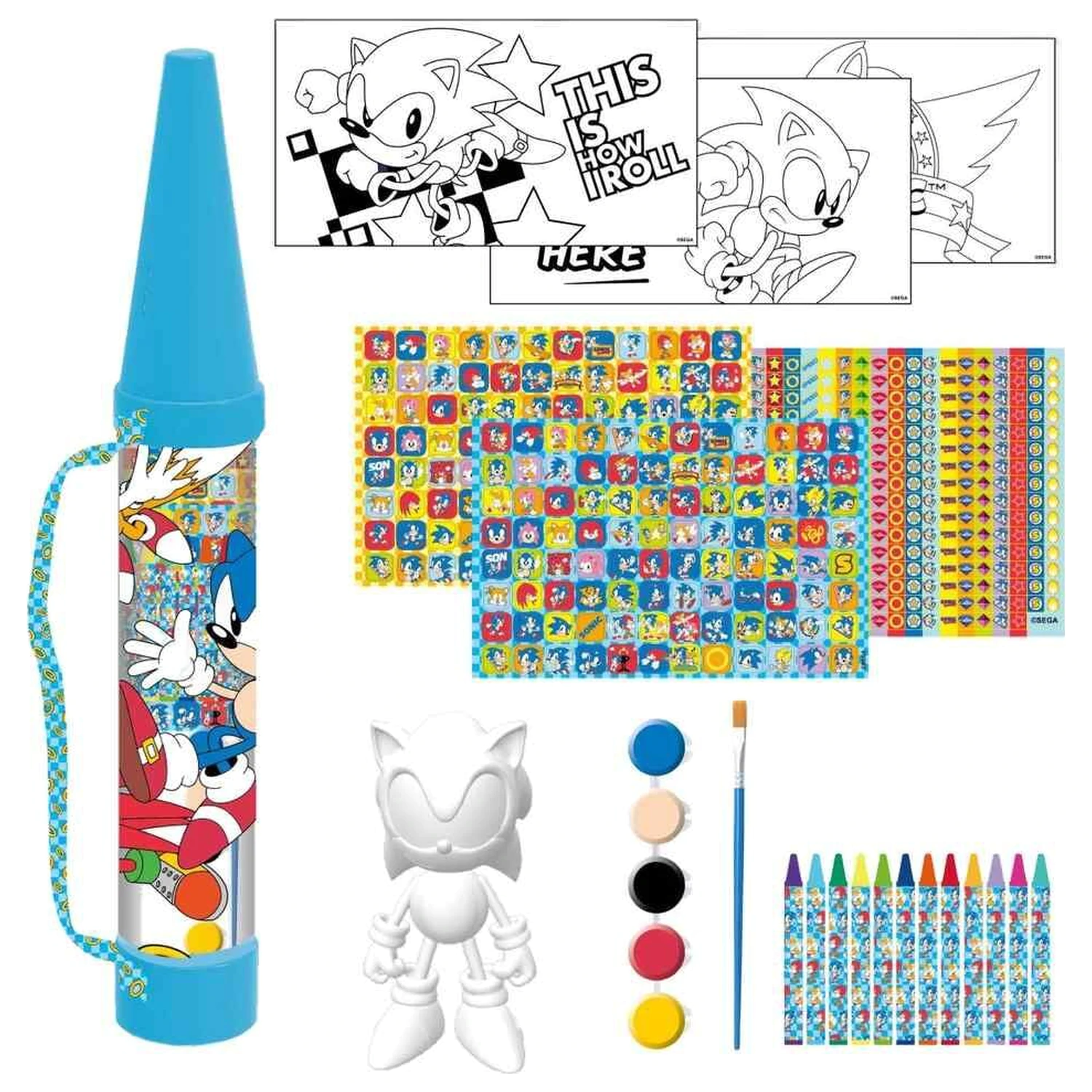 Sonic The Hedgehog barvni set s svinčniki fotografija izdelka