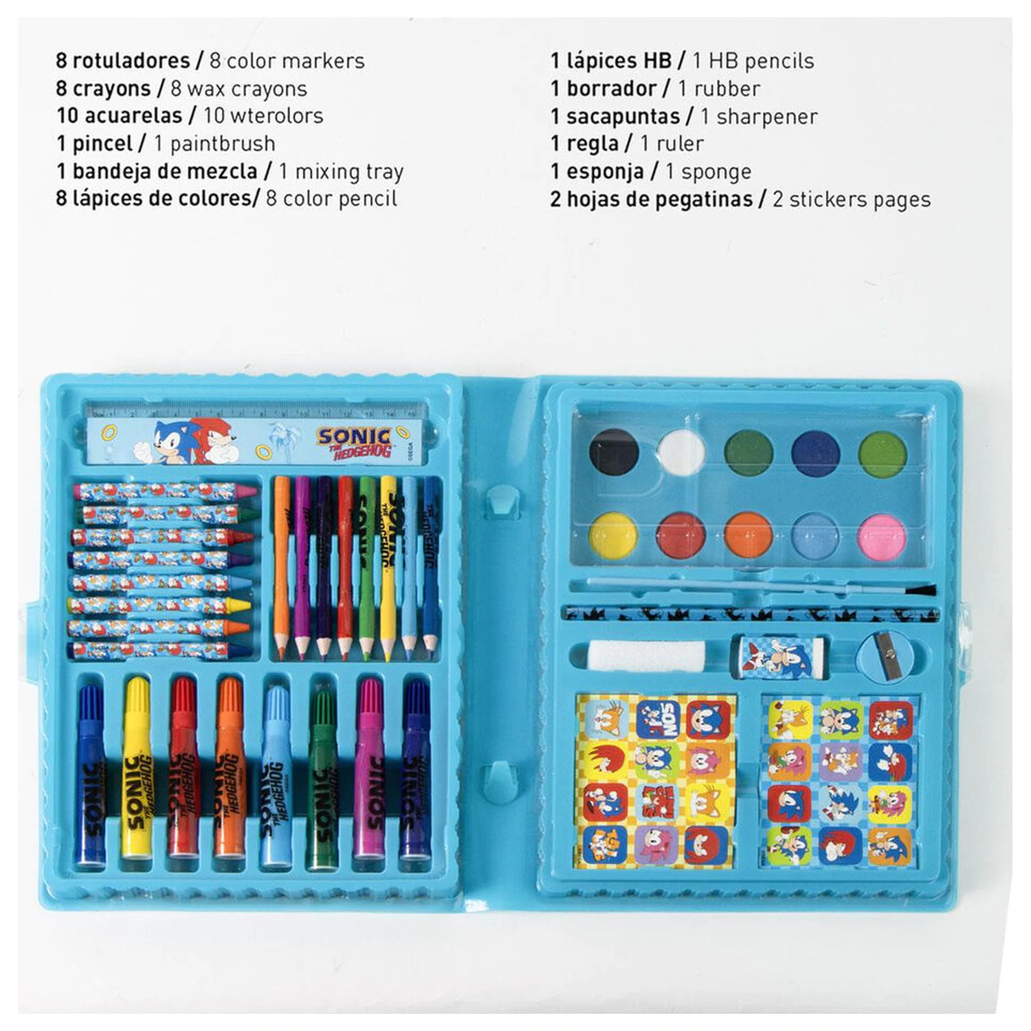 Sonic the Hedgehog kovček za barvanje pisarniških potrebščin fotografija izdelka