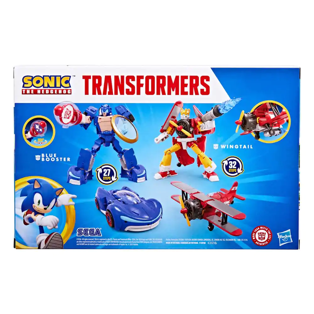 Sonic the Hedgehog x Transformers akcijska figura Wingtail & Blue Booster 13 cm fotografija izdelka