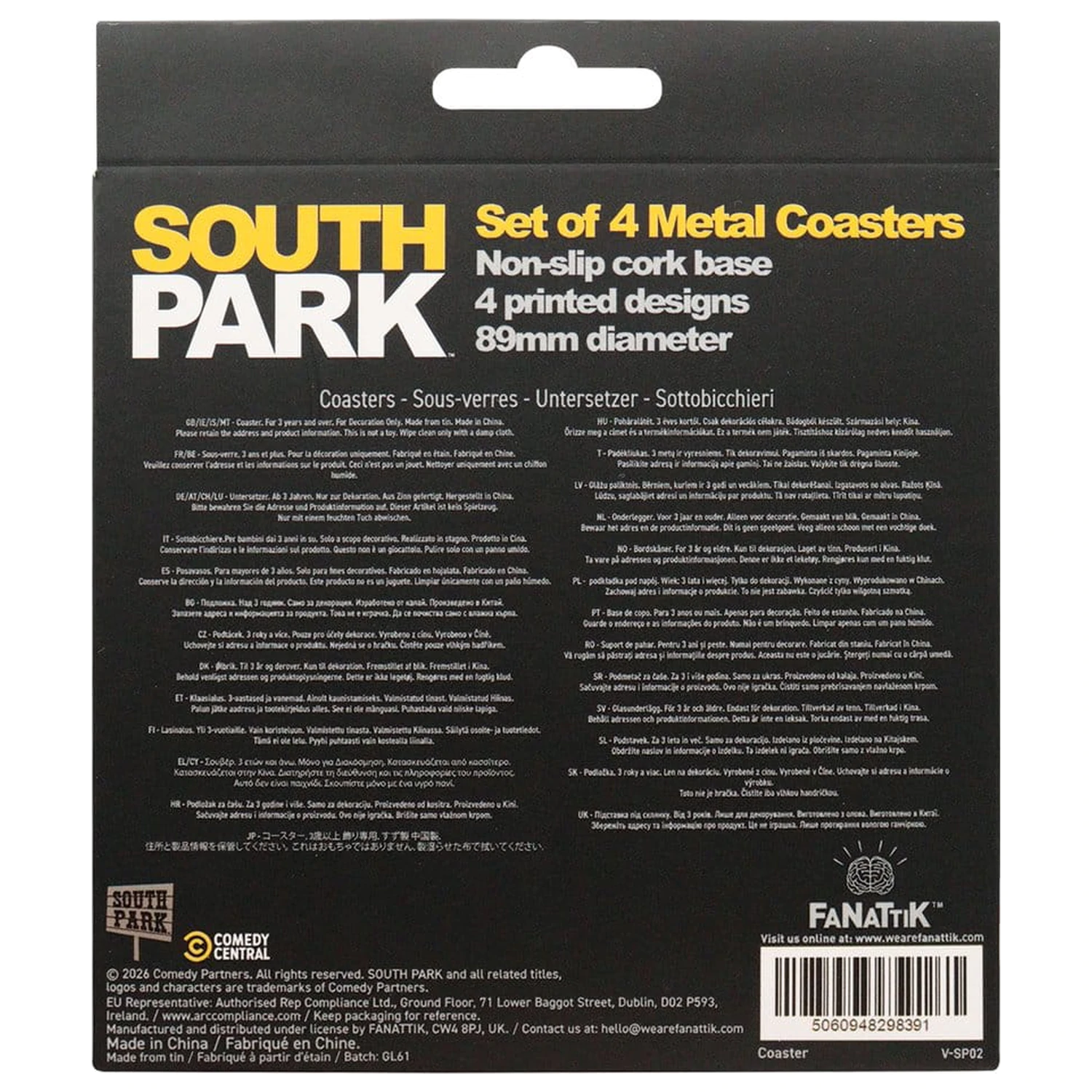 South Park Podstavki za kozarce, 4-paket fotografija izdelka