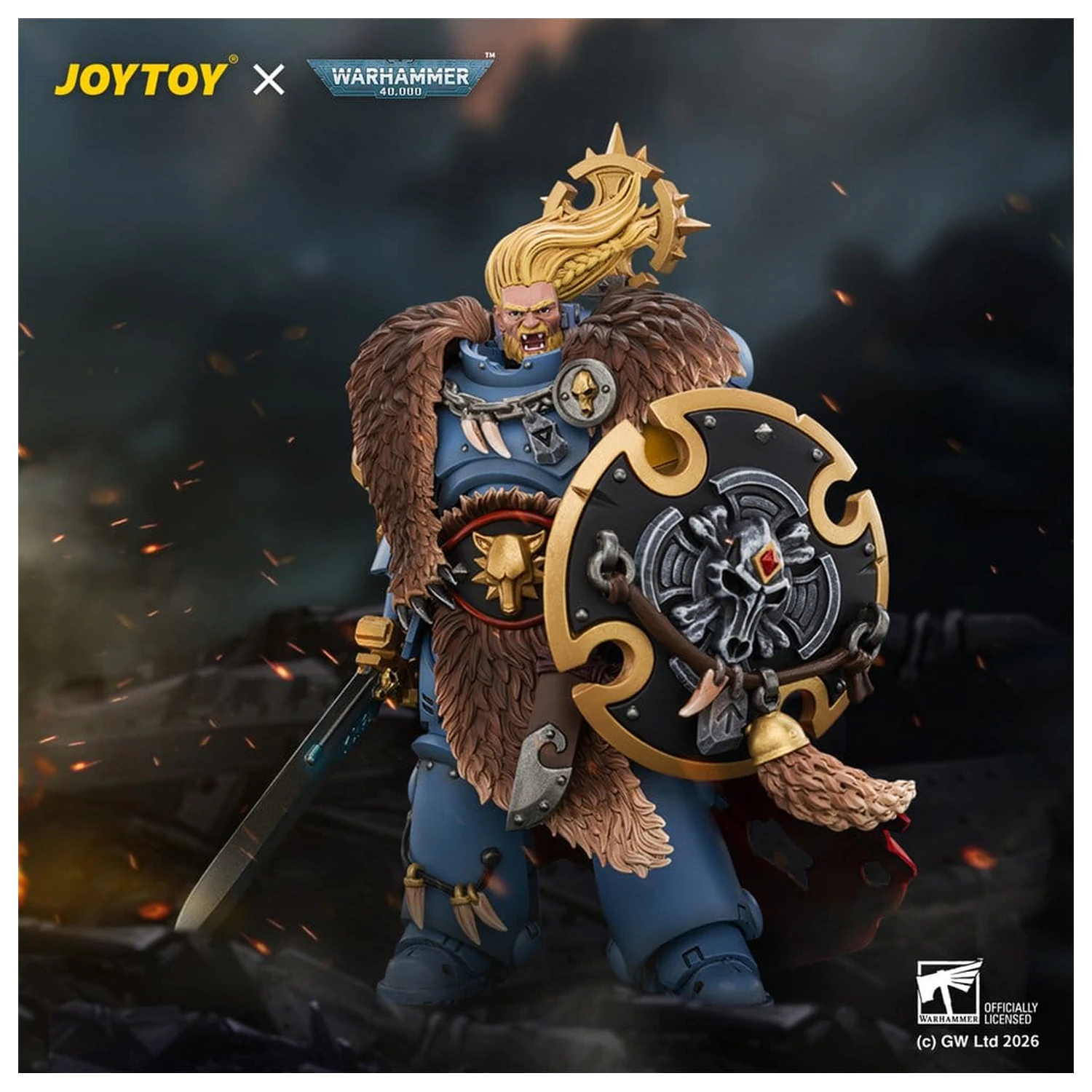 Space Marine Action Figure Space Wolves Wolf Guard Battle Leader 12 cm fotografija izdelka